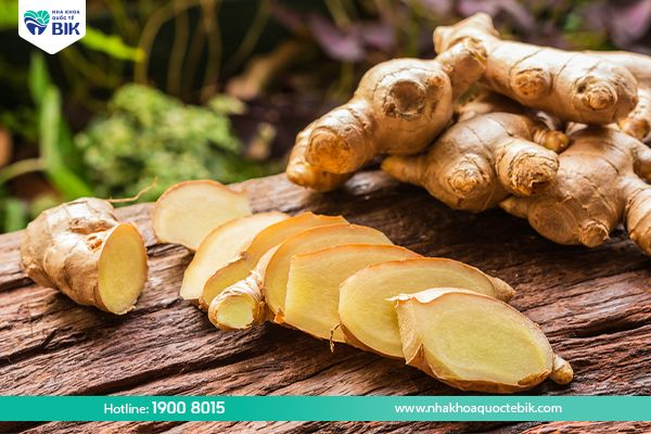 Fresh ginger helps relieve toothache after root canal treatment