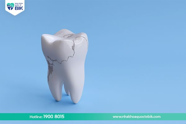 Damaged tooth enamel