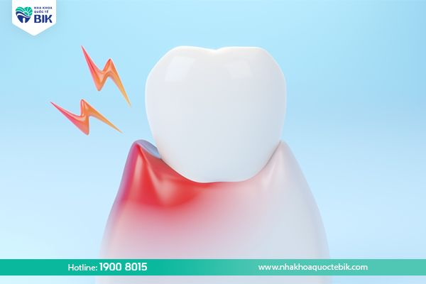 gums swollen due to worn baby teeth