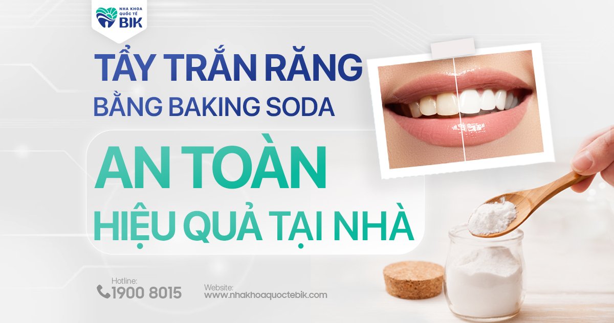 Teeth whitening with baking soda