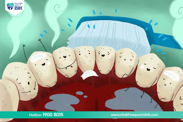 Bacteria invade adjacent teeth